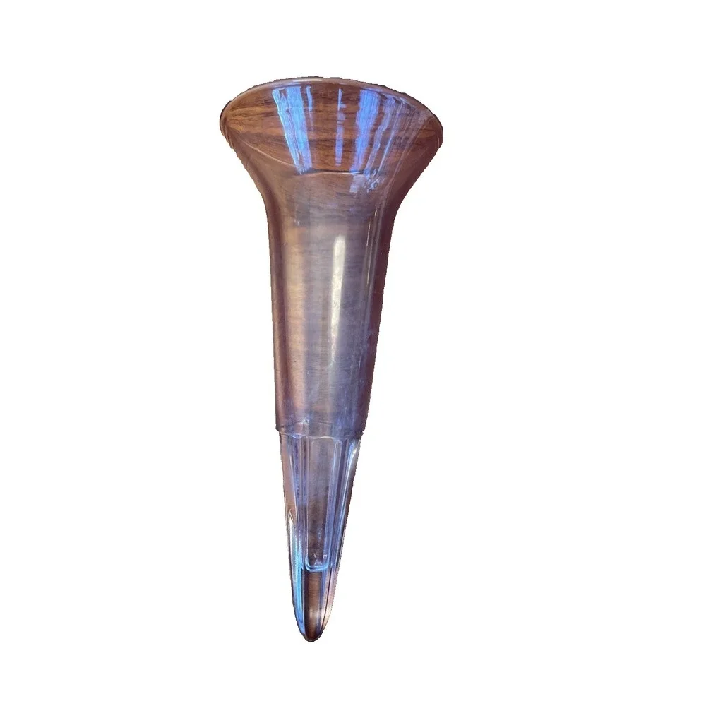 Vintage Glass Carriage/Automobile/Cemetary Flower Bud Vase‎ Clear